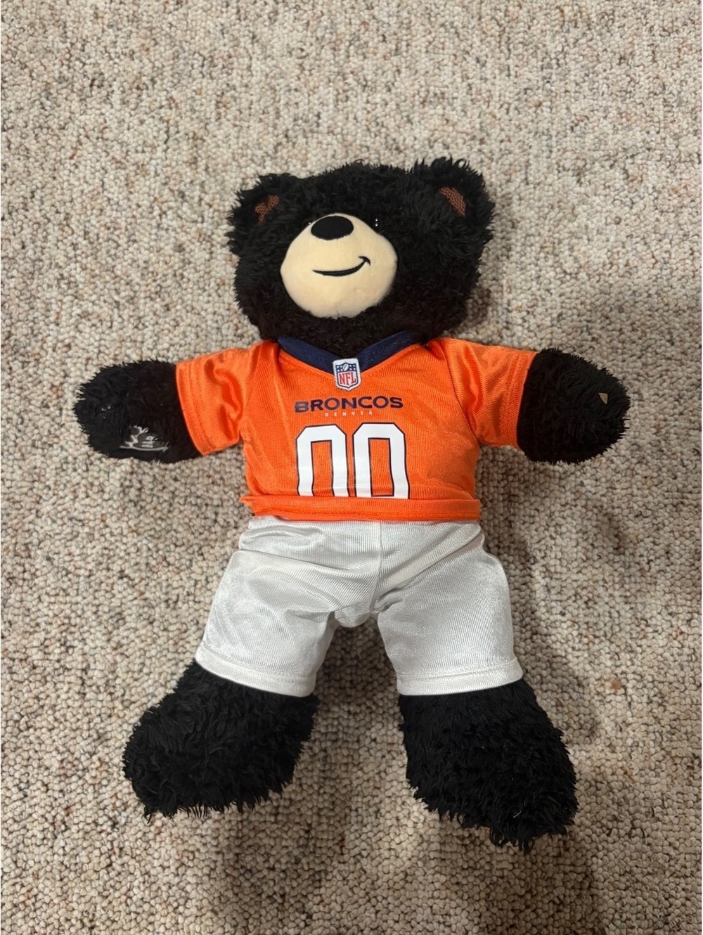 Build-A-Bear Denver Broncos NFL Football Bear #00 Plush Teddy